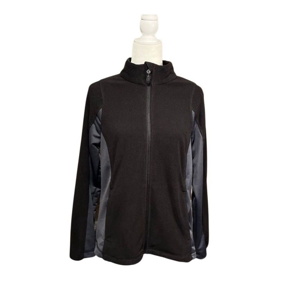 North End black full zip performance jacket - M